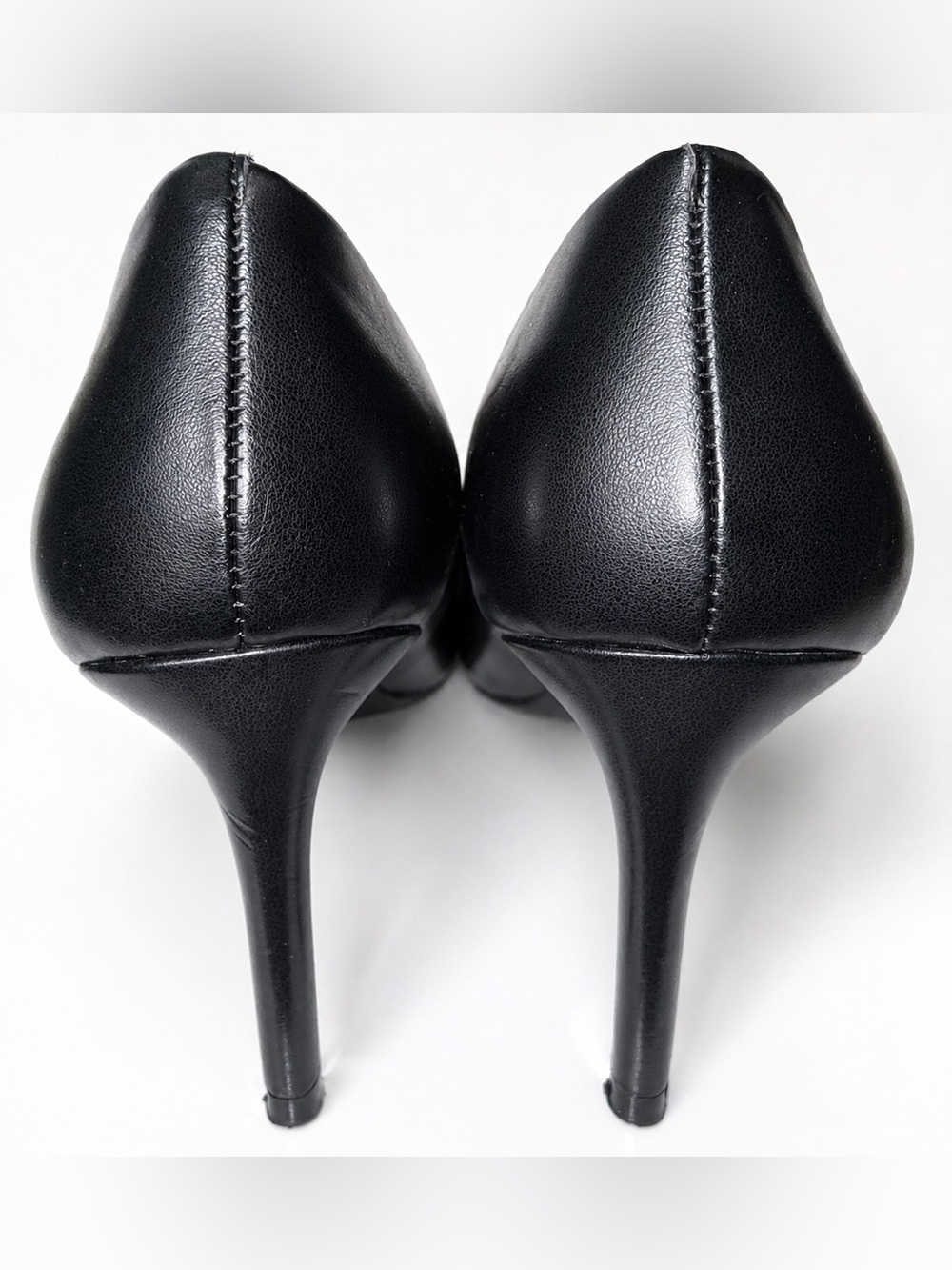 KELLY & KATIE KK-Misha Black Nappa PU Leather Pointed-Toe Stiletto Heels Pumps - Picture 6 of 14